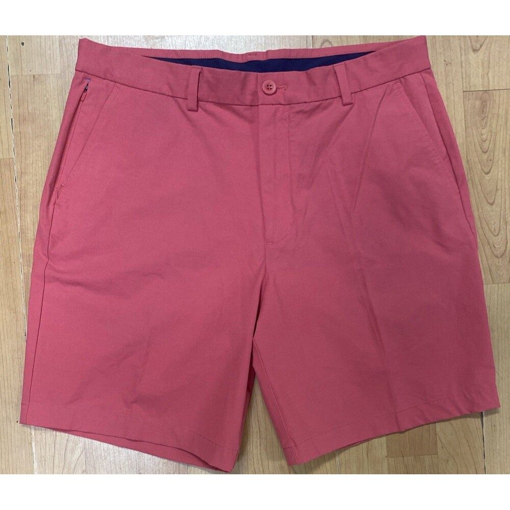Vineyard Vines Men's OTG On The Flat Front Chino Shorts 34 Coral Pink